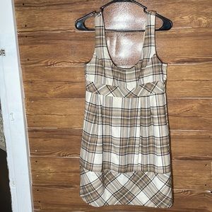 Zara Basic wool blended plaid women dress size medium